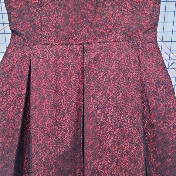 Vintage 60s Black Lace Fit Flare Cocktail Dress Retro Glam Classic Evening Look - Picture 6 of 12